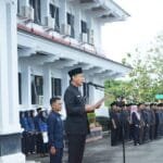 Sekretaris Daerah, Sukarni Menjadi Inspektur Upacara Peringatan HUT ke-56 Provinsi Bengkulu