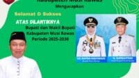 Dinas PUCK TRP Musi Rawas Mengucapkan Selamat Atas Dilantiknya Hj. Ratna Machmud dan H. Suprayitno Sebagai Bupati Musi Rawas periode 2025 – 2030