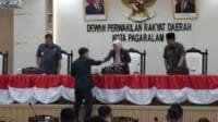 Paripurna VIII Sidang ke-4 Laporan Komisi- Komisi DPRD Terhadap Pembahasan Raperda LPP APBD Kota Pagar Alam