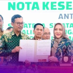 Penandatanganan Nota Kesepakatan MoU Bupati Musi Rawas Hj. Ratna Machmud Beraama BPS