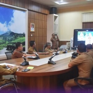 Wakil Wali Kota Hj. Bertha Ikuti Rakor Pengendalian Inflasi Melalaui Zoom Meeting