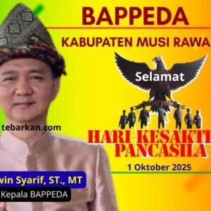 Kepala Bappeda Musi Rawas Mengucapkan Hari Sesaktian Pancasila Tahun 2025