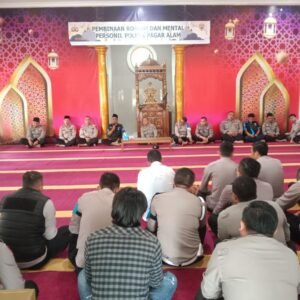 Polres Pagar Alam Gelar Binrohtal di Masjid Al-Hikmah